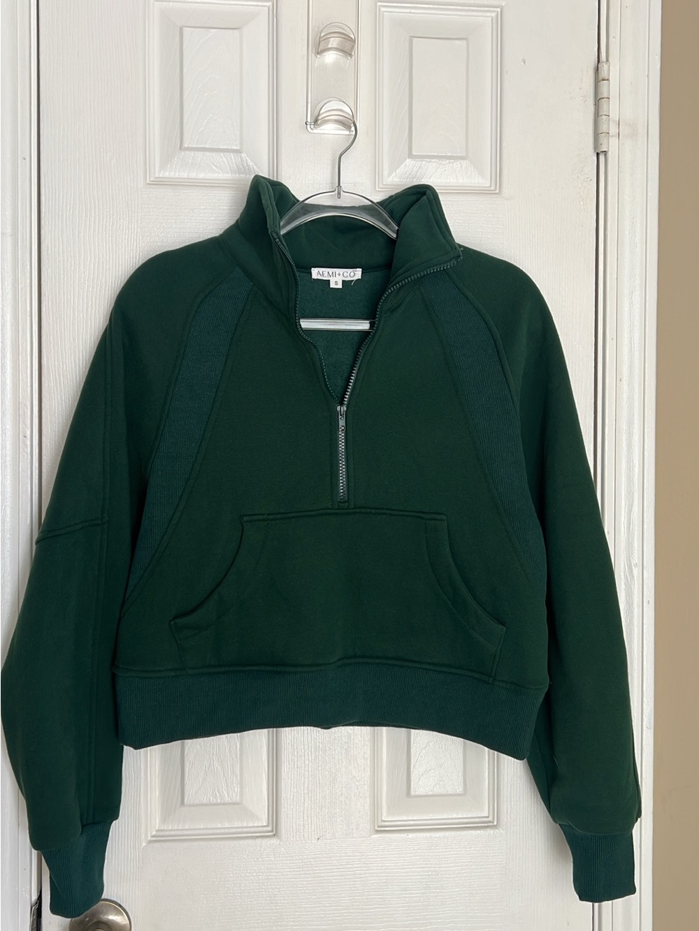 Hunter green cropped scuba